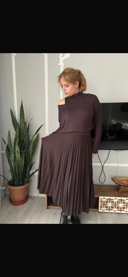 İkili çilek kumaş elbise