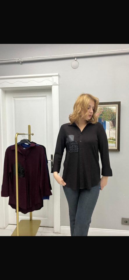 PUL PAYET DETAYLI GÖMLEK