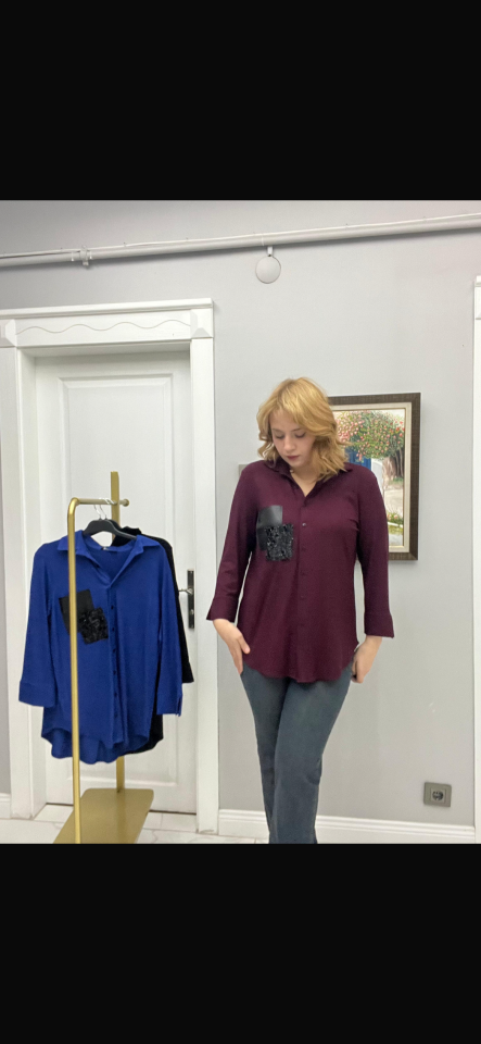 PUL PAYET DETAYLI GÖMLEK