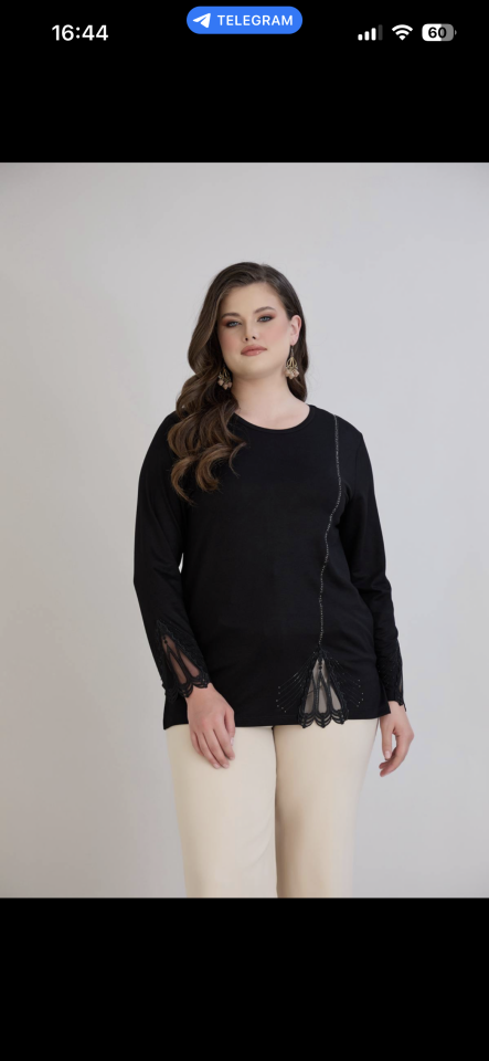 Kristal kumaş dantel detay bluz