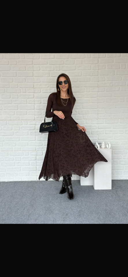 Flog baskı Rüya etek